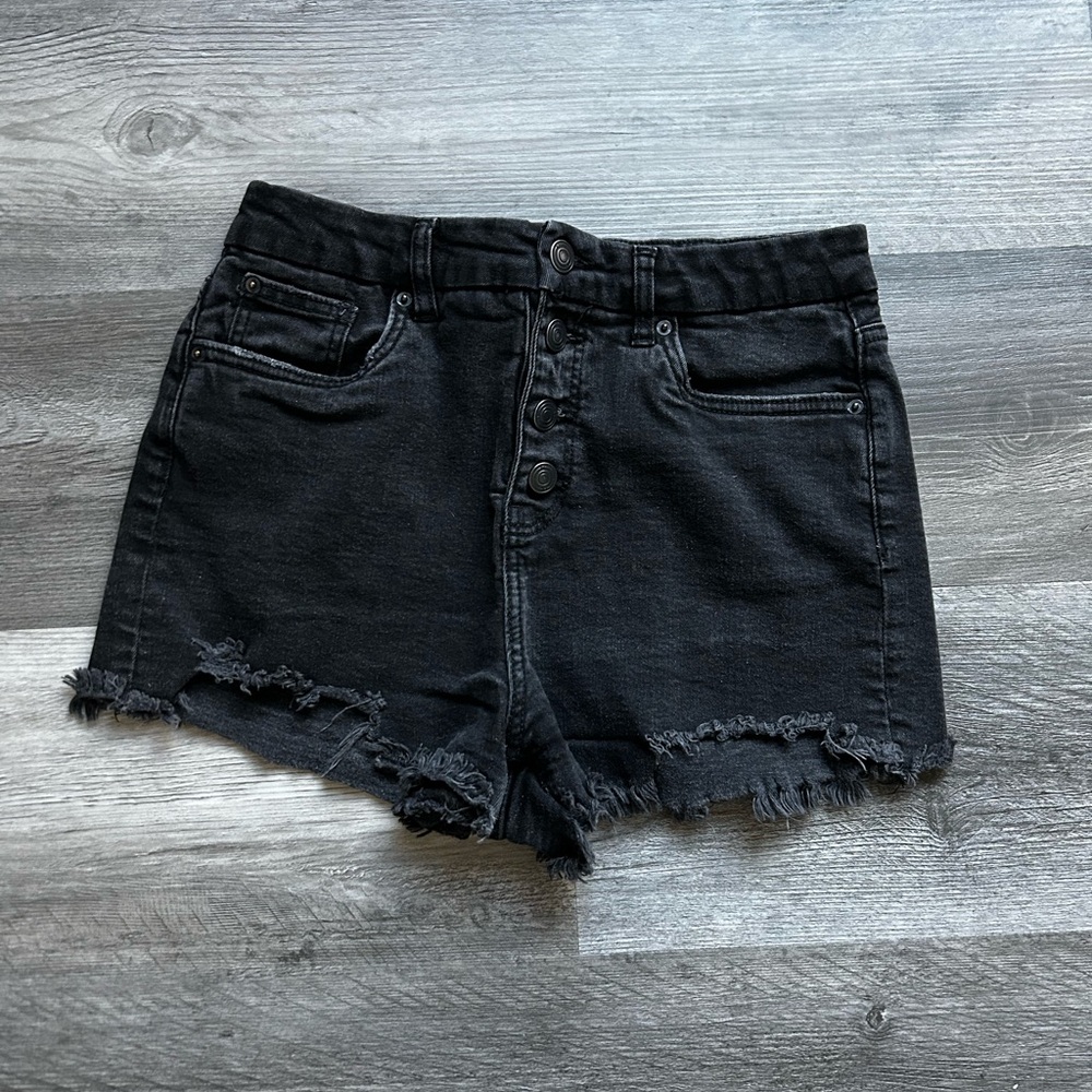 Black Denim Women's Shorts